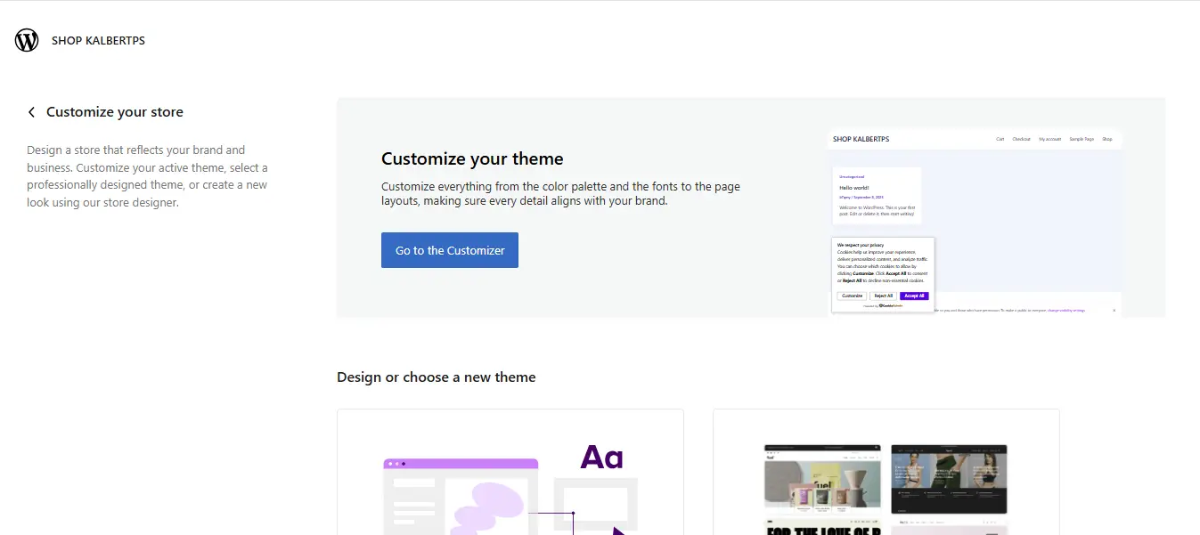 "Mengatur tampilan toko online melalui WooCommerce Customizer"